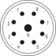  Вставки  М23  сигнальные 9-Полюсный (8+1)  Вывод против часовой стрелки  7.002.9811.18